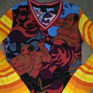 Colorful Buddha zen long sleeve top